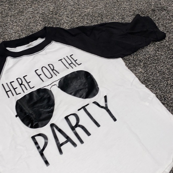 Here for the Party 😎 Raglan 3/4 Sleeve Tee - Picture 2 of 3
